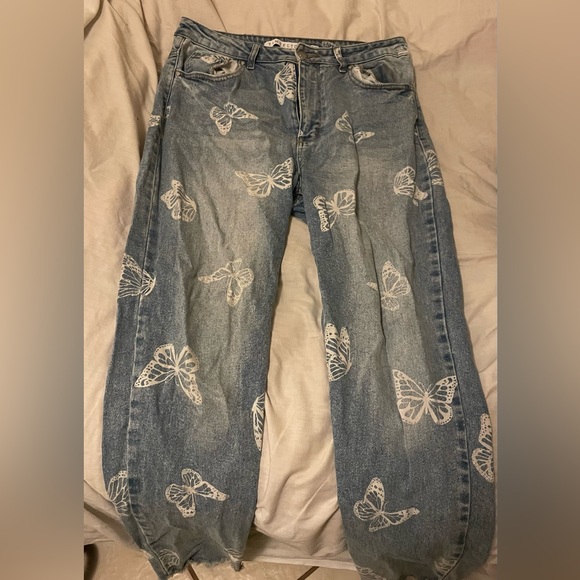 Butterfly Denim pants - Picture 1 of 4